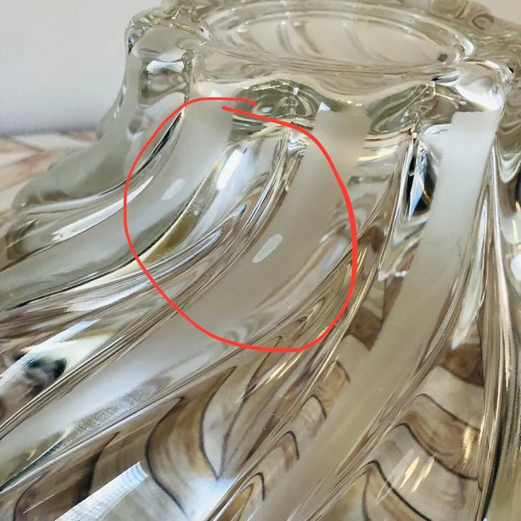 Vintage Swirl Glass Bowl Art Deco - Picture 10 of 10